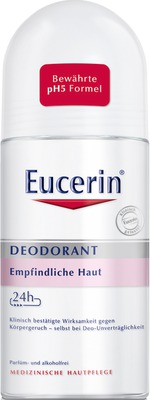 Eucerin Deodorant EMPFINDLICHE HAUT 24h RollOn  50 ml Flüssigkeit