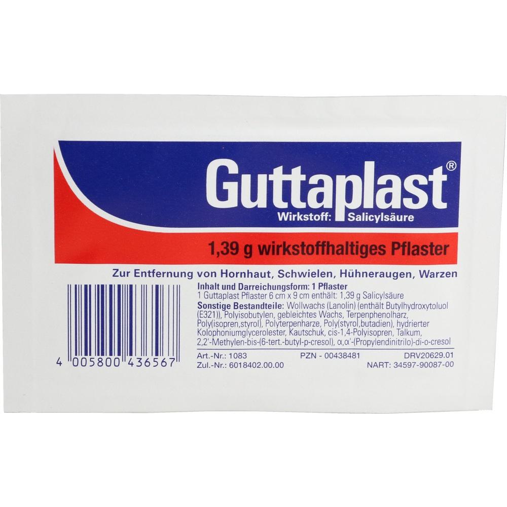 Guttaplast Wirkstoffhaltiges Pflaster 6 x 9cm 1 St Pflaster