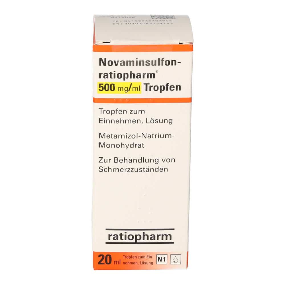 Novaminsulfon-ratiopharm 500mg/ml 20 ml Tropfen zum Einnehmen