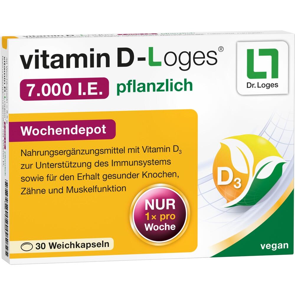 vitamin D-Loges 7.000 I.E. pflanzlich 30 St Weichkapseln