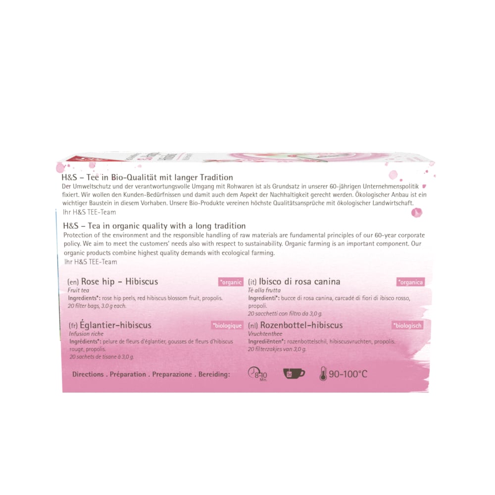 H&S Wohlfühltee Hagebutte-Hibiskus 20X3.0 g Filterbeutel