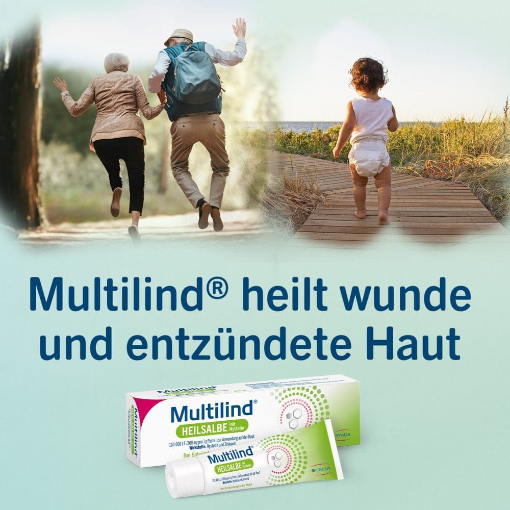Multilind HEILSALBE mit Zinkoxid und Nystatin 2X50 g Salbe