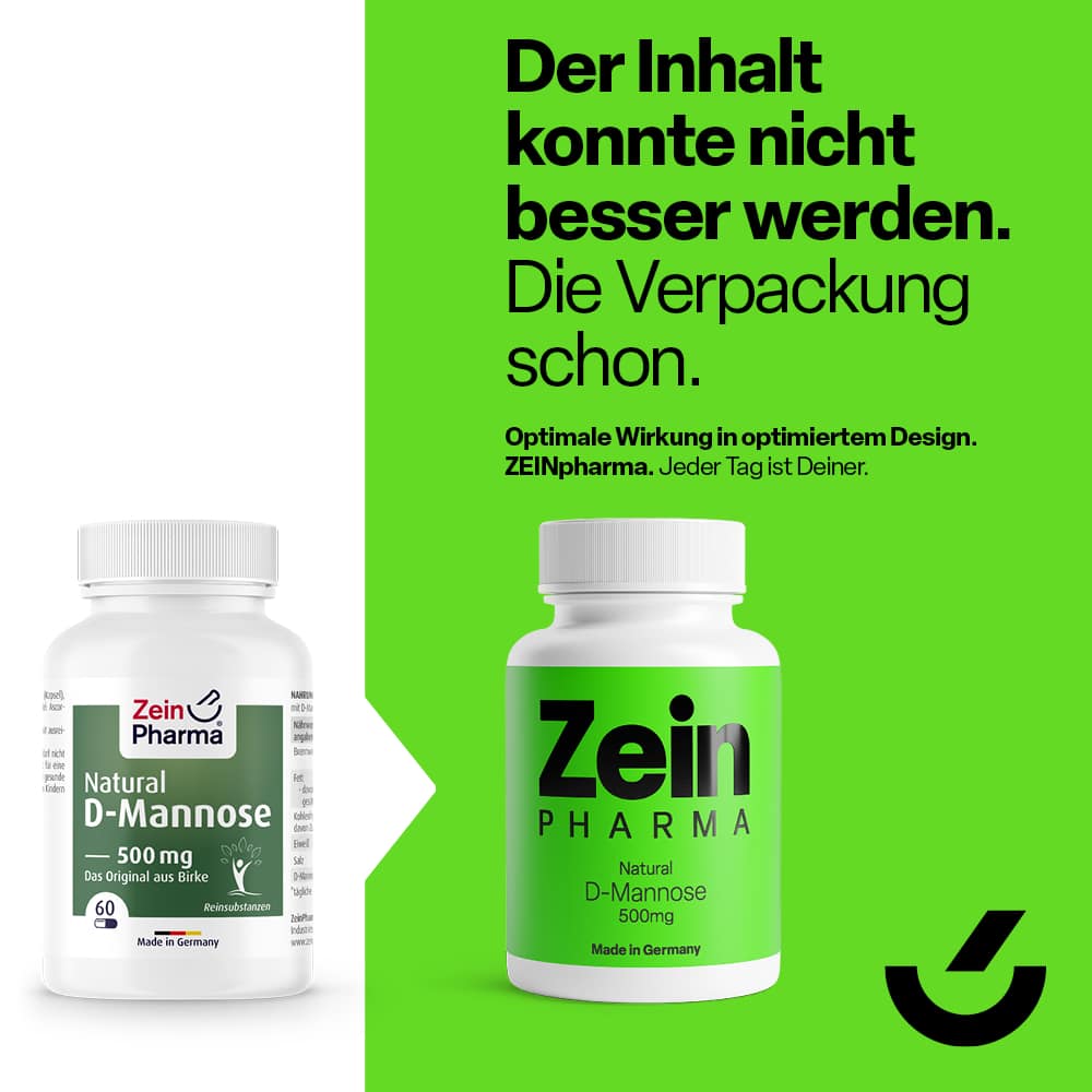 Zein Pharma NATURAL D-Mannose 500 mg Kapseln 60 St Kapseln
