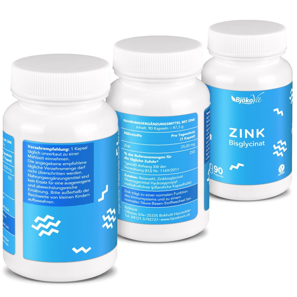 ZINK BISGLYCINAT 25MG VEGA 90 St Kapseln