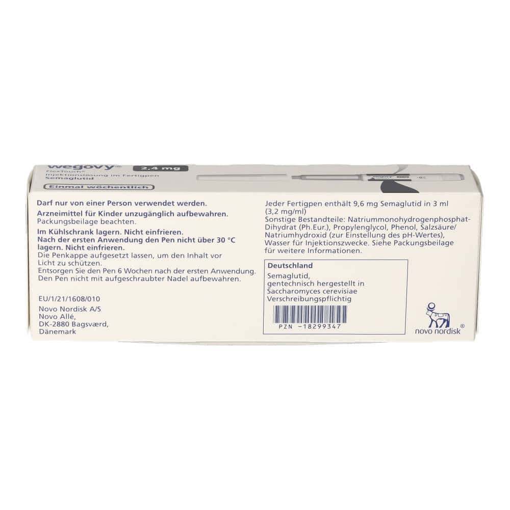 wegovy 2,4 mg 1X3 ml Injektionslösung