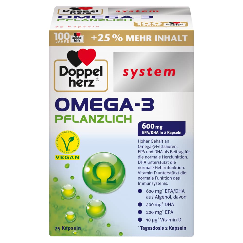Doppelherz system OMEGA-3 PFLANZLICH 75 St Kapseln