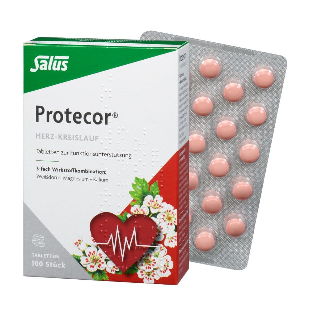 PROTECOR Herz-Kreislauf Tabletten zur Funktionsunterstüzung Salus 100 St Überzogene Tabletten