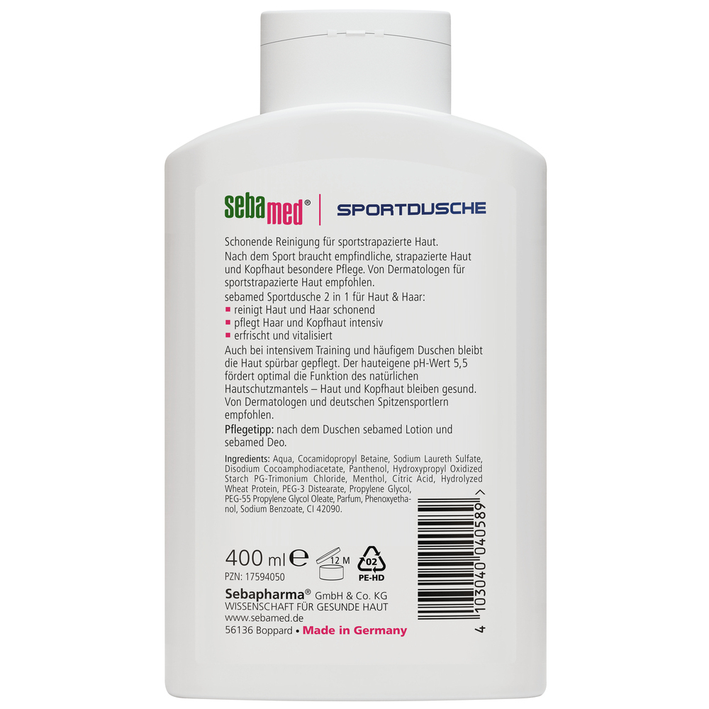 sebamed SPORTDUSCHE 2in1 für Haut & Haar 400 ml Körperpflege
