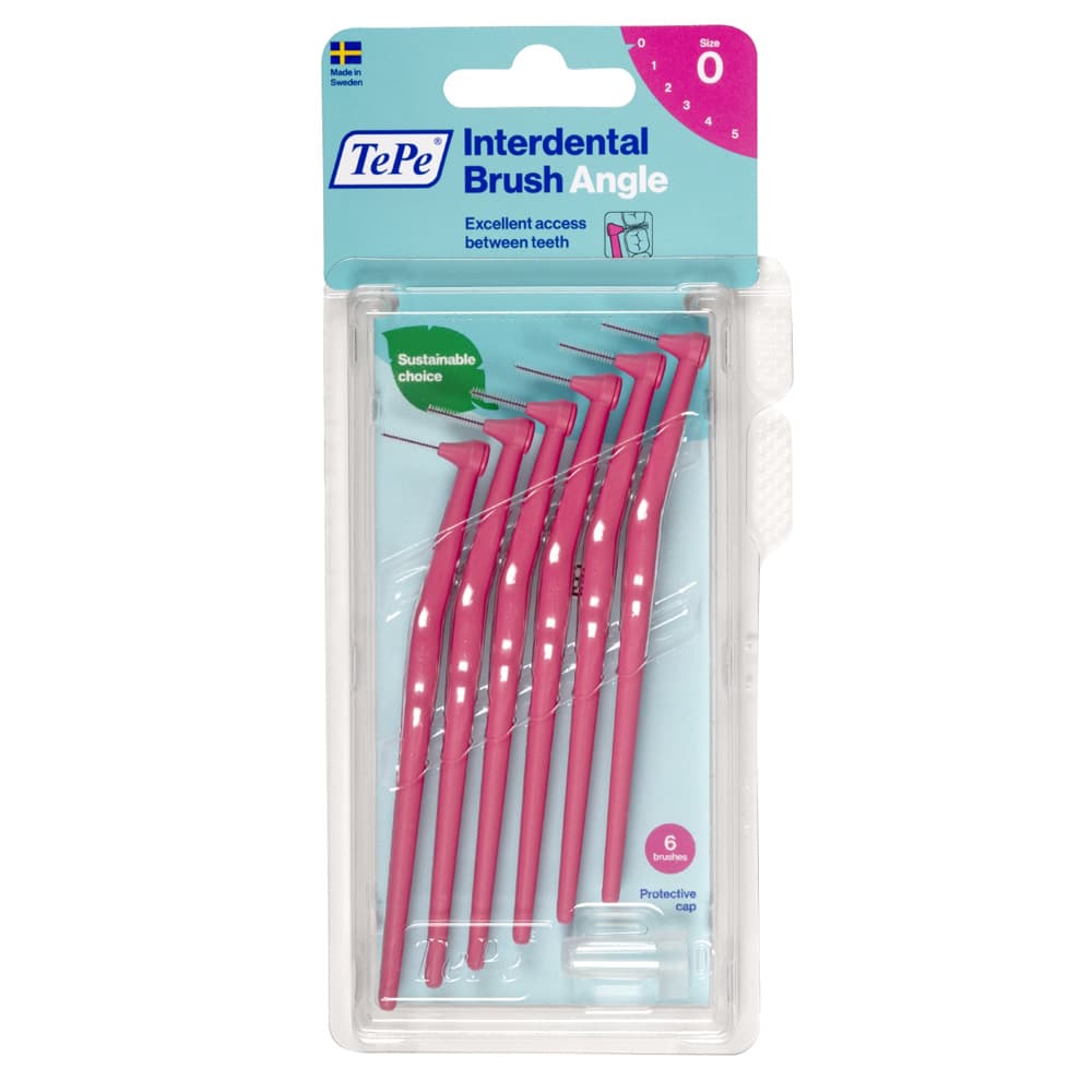 TEPE Angle Interdentalbürste 0,4mm pink 6 St Zahnbürste