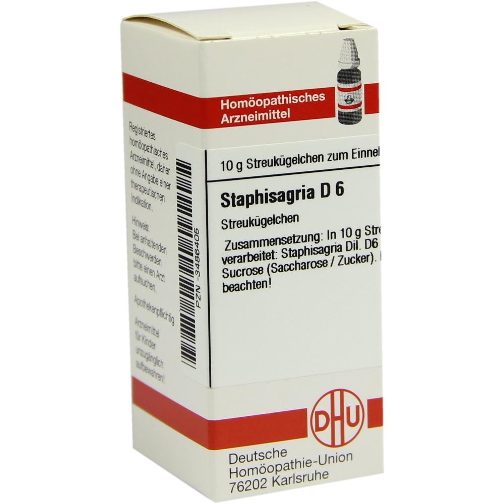 STAPHISAGRIA D 6 Globuli 10 g Globuli