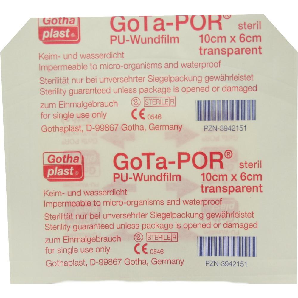 GOTA-POR PU Wundfilm 10x6 cm steril Pflaster 1 St Pflaster