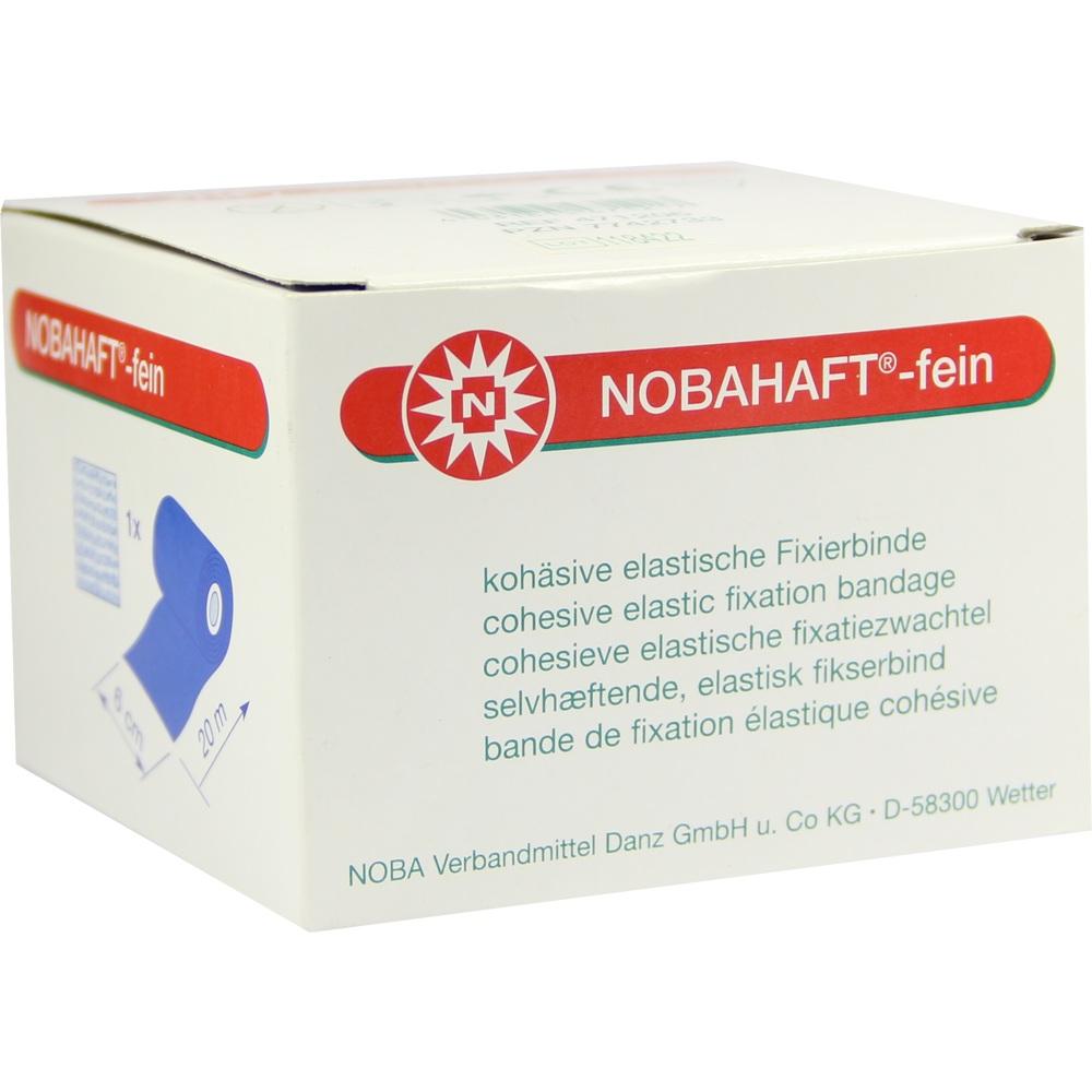 NOBAHAFT fein kohäsive Mullbinde 6 cmx20 m blau 1 St Binden