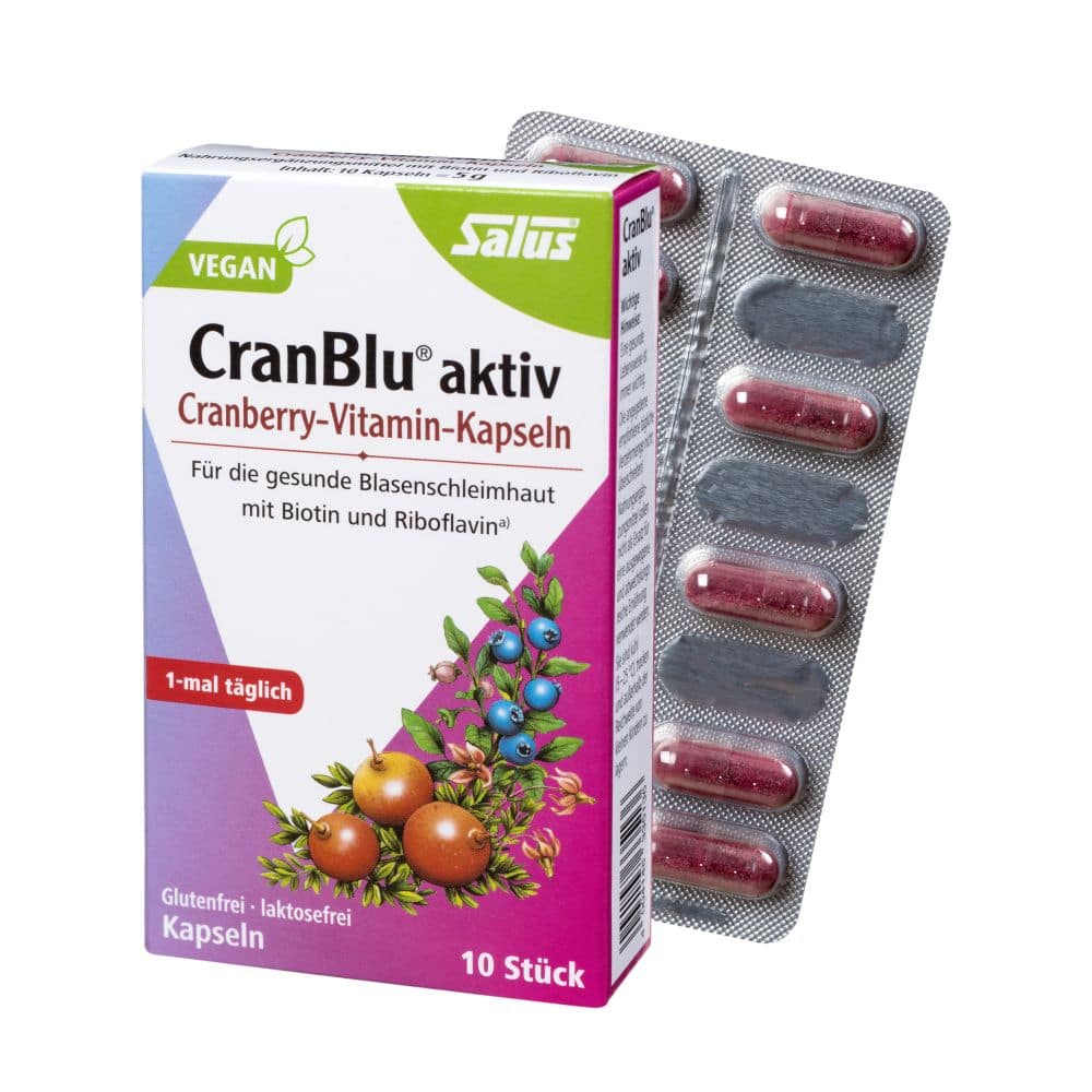 Salus CranBlu aktiv Cranberry-Vitamin-Kapseln 10 St Kapseln