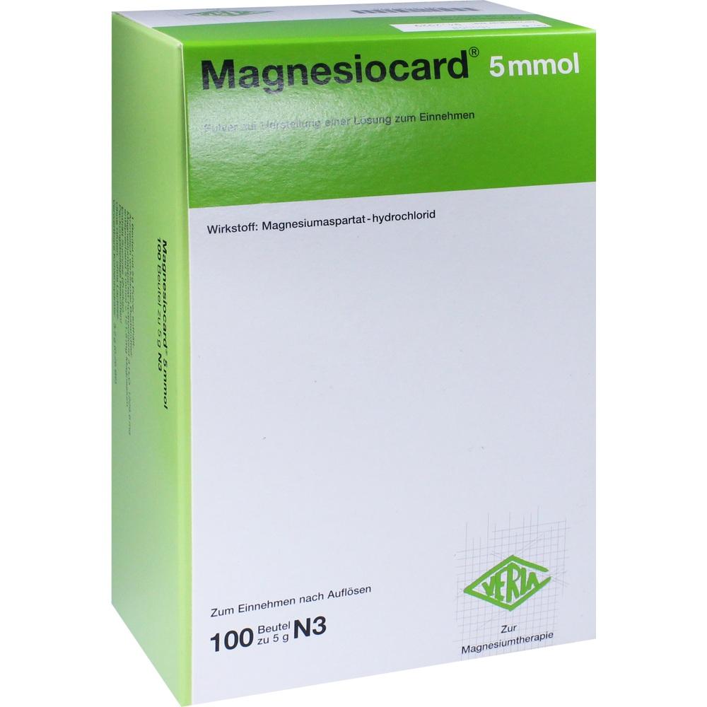 Magnesiocard 5 mmol Pulver 100 St Pulver zur Herstellung einer Lösung zum Einnehmen