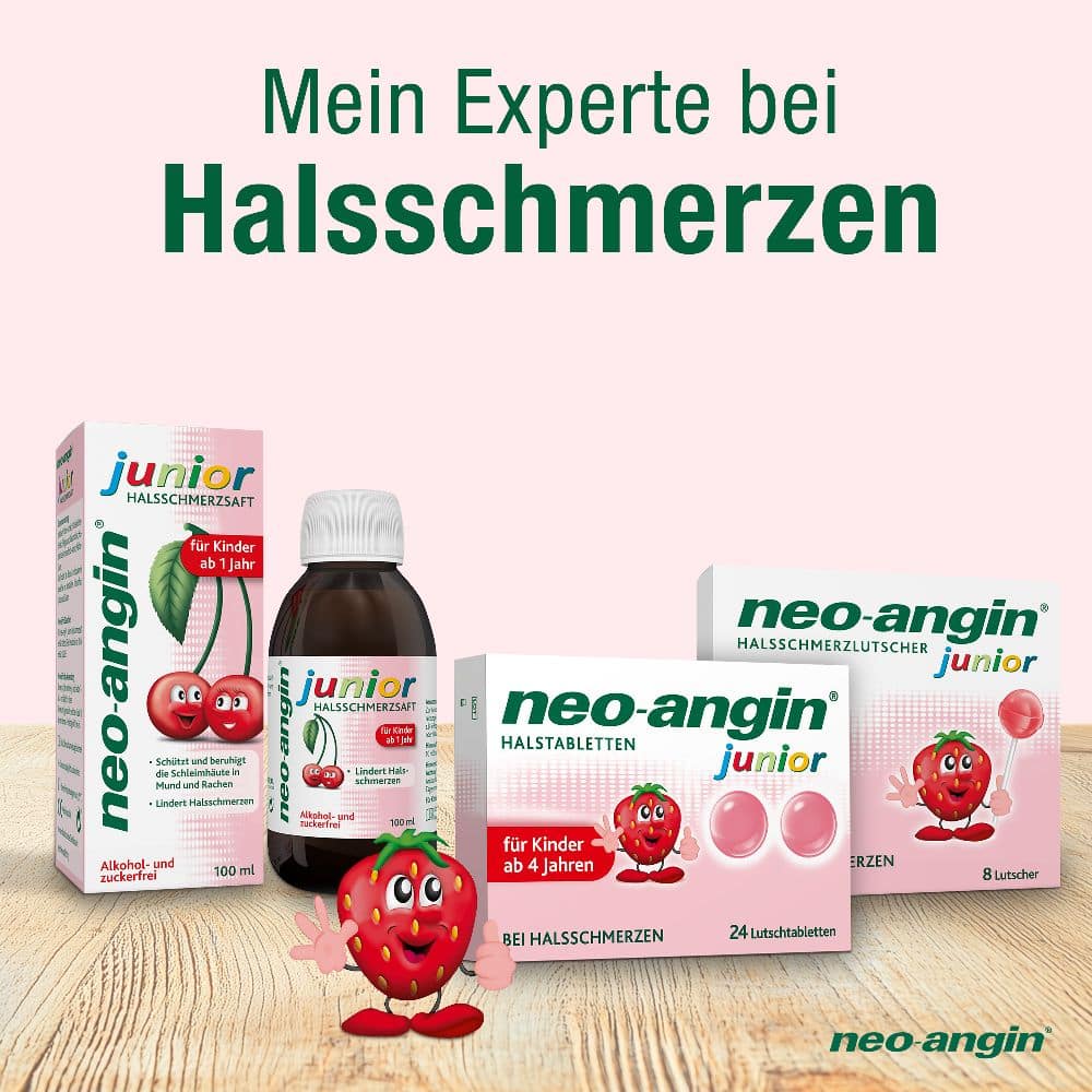 neo-angin junior HALSTABLETTEN für Kinder 24 St Lutschtabletten