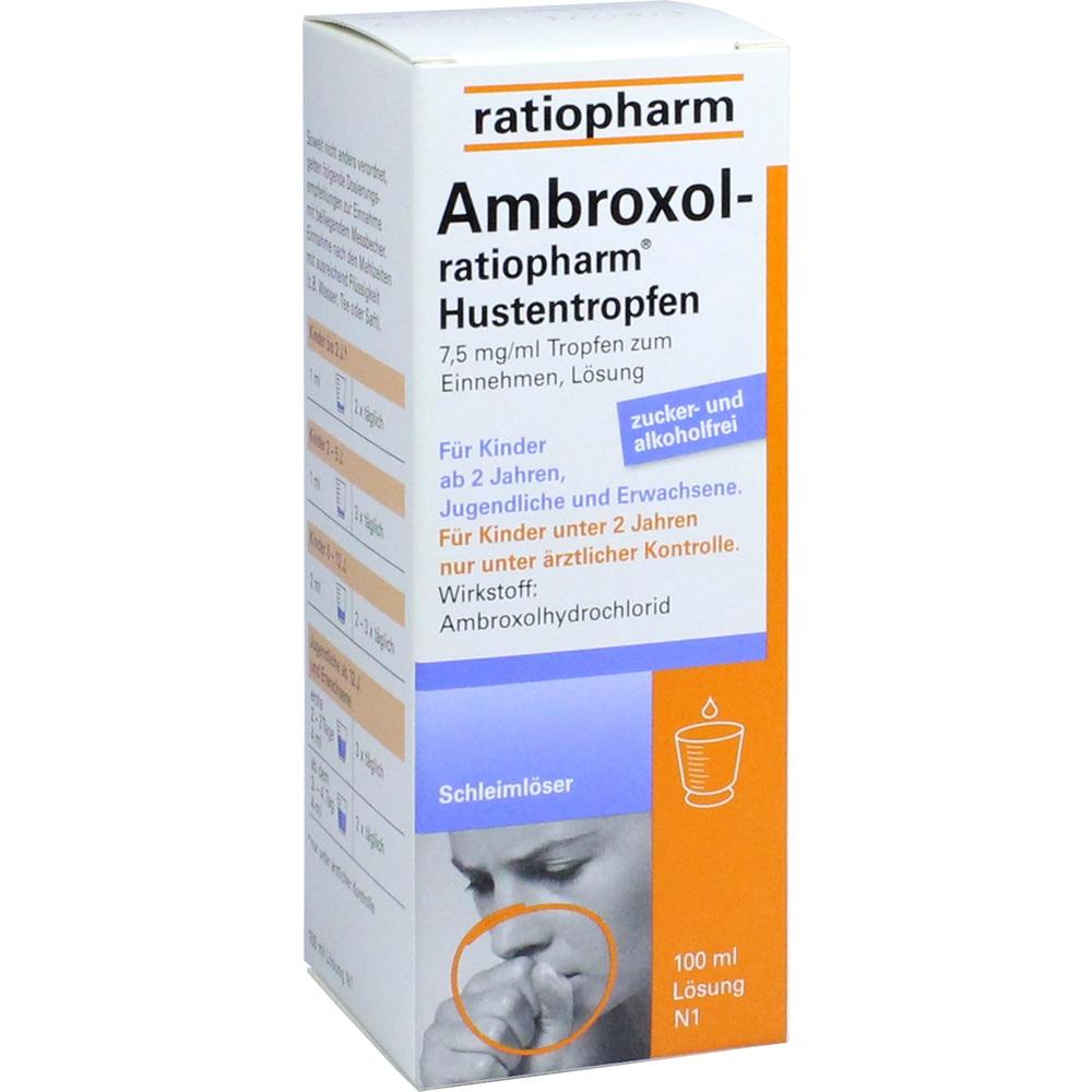 Ambroxol-ratiopharm Hustentropfen 100 ml Tropfen zum Einnehmen