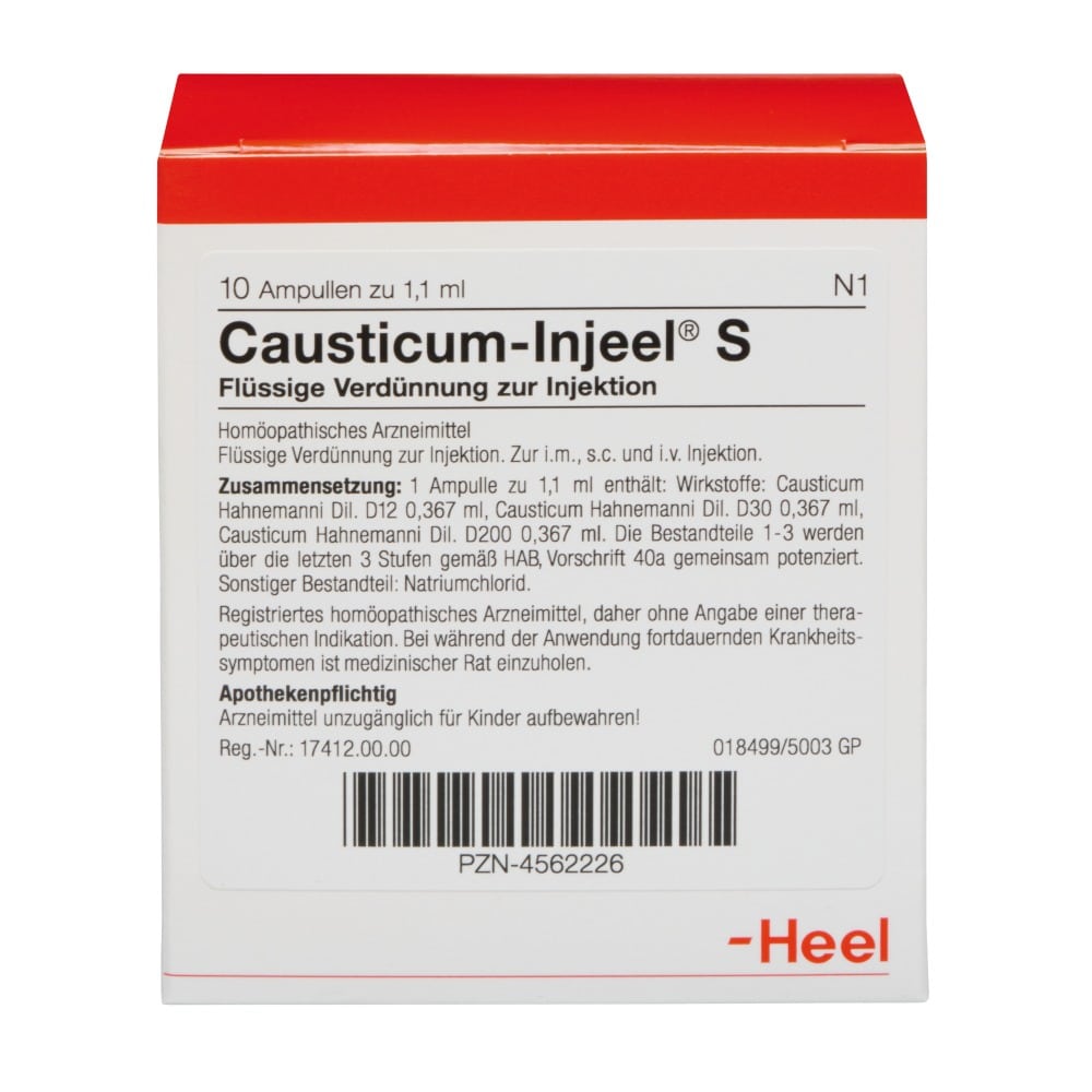 CAUSTICUM INJEEL S Ampullen 10 St Ampullen