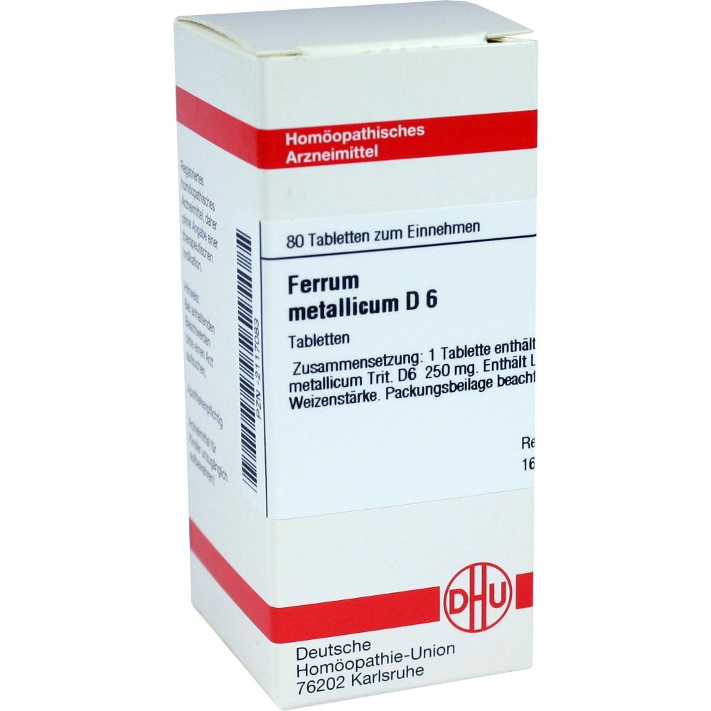FERRUM METALLICUM D 6  80 St Tabletten