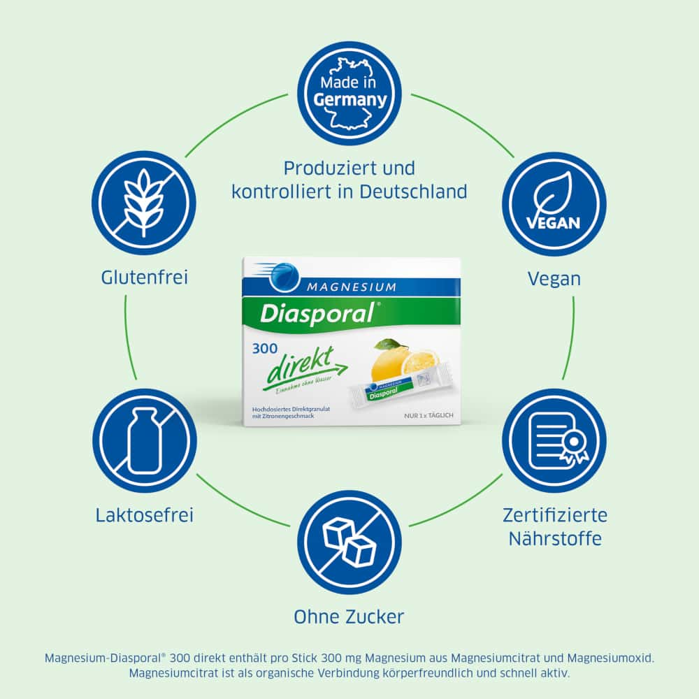 MAGNESIUM Diasporal 300 direkt Granulat 20 St Granulat