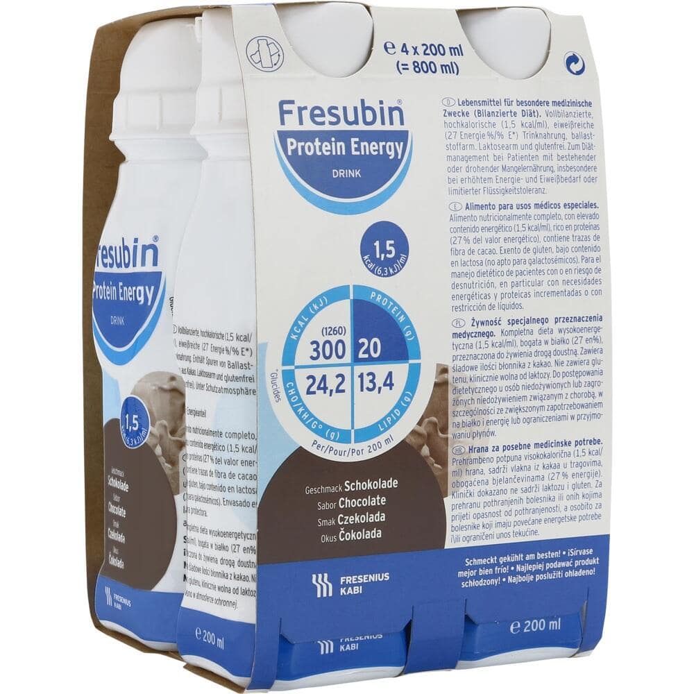 Fresubin Protein Energy DRINK Trinknahrung Schokolade 4X200 ml Lösung