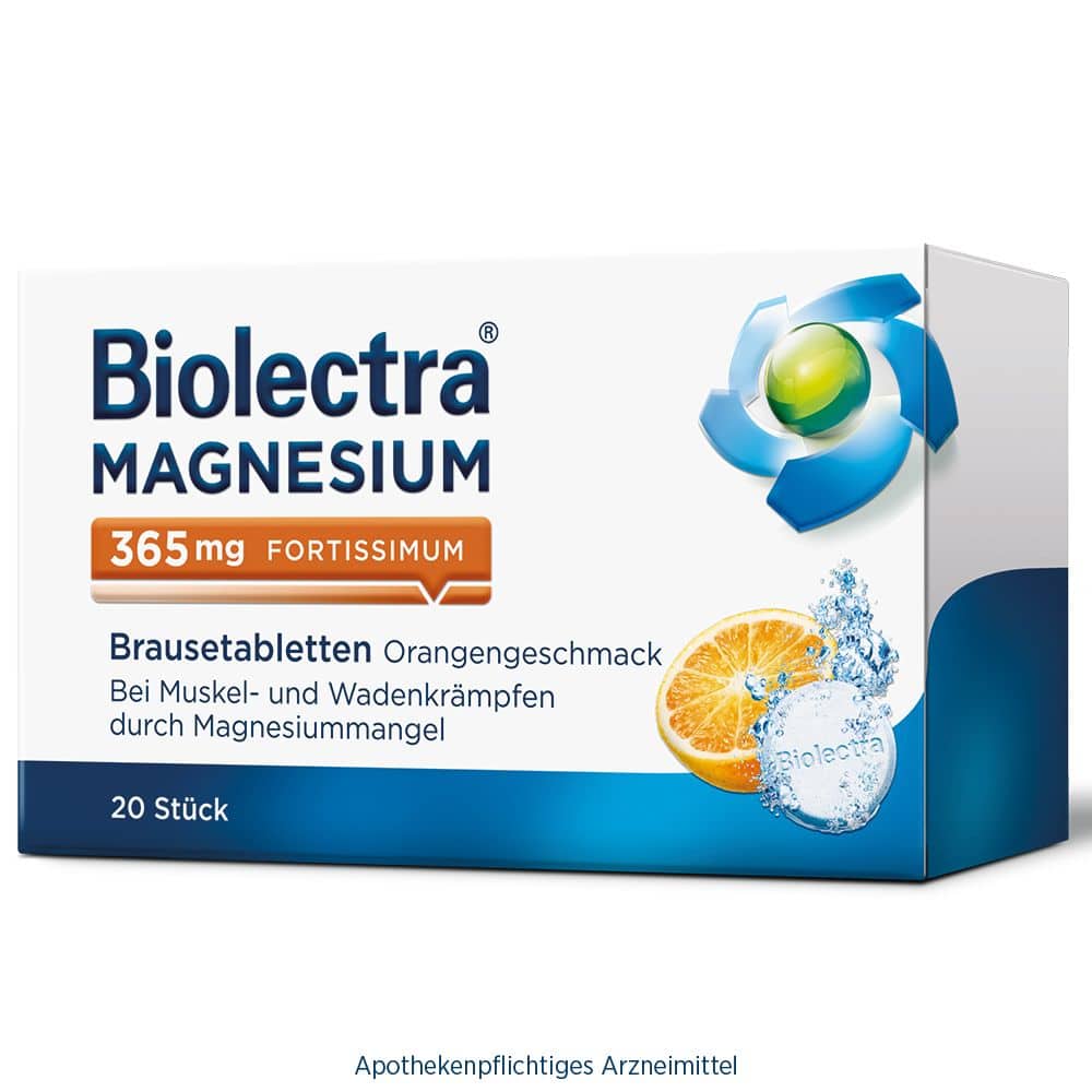 Biolectra MAGNESIUM 365mg FORTISSIMUM Orange 20 St Brausetabletten