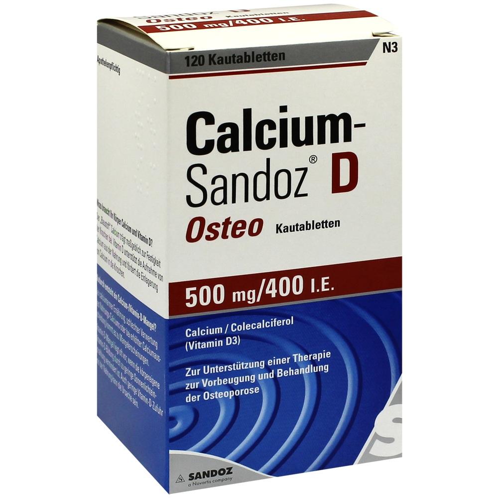 Calcium-Sandoz D Osteo 500mg/400 I.E.  120 St Kautabletten