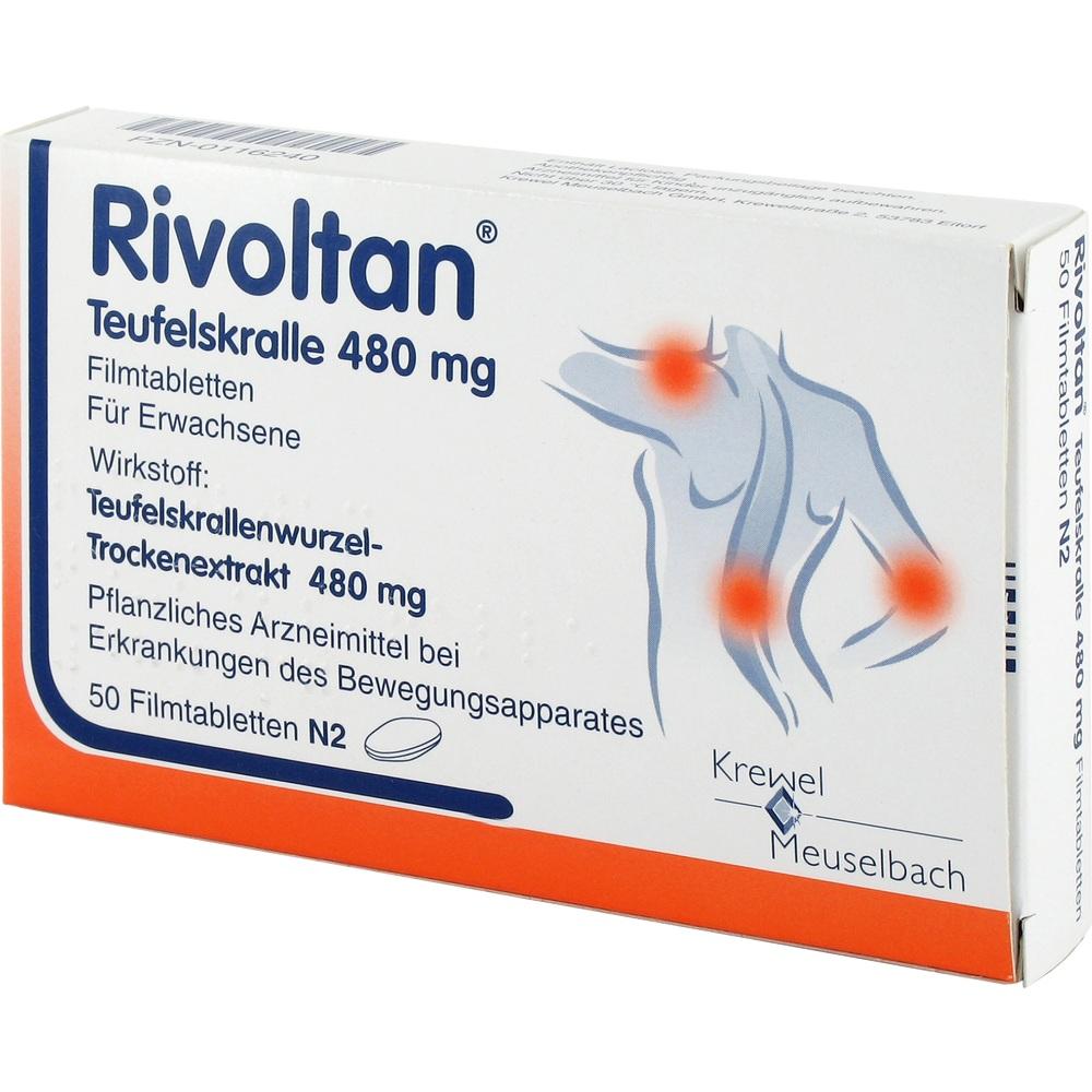 Rivoltan Teufelskralle 480mg 50 St Filmtabletten