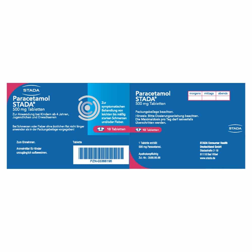 Paracetamol STADA 500 mg  10 St Tabletten