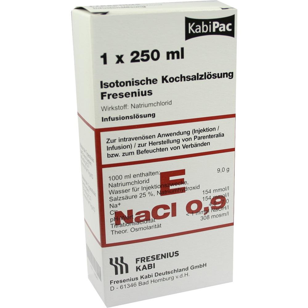Kochsalzlösung 0,9% Plastikflasche Fresenius 250 ml Infusionslösung