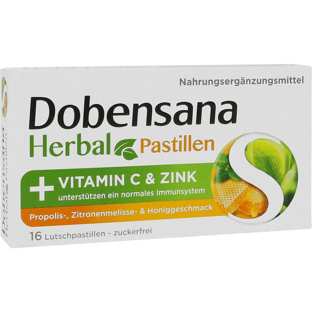 Dobensana Herbal + VITAMIN C & ZINK Honiggeschmack 16 St Lutschpastillen Dobensana Herbal + VITAMIN C & ZINK Honiggeschmack 16 St Lutschpastillen