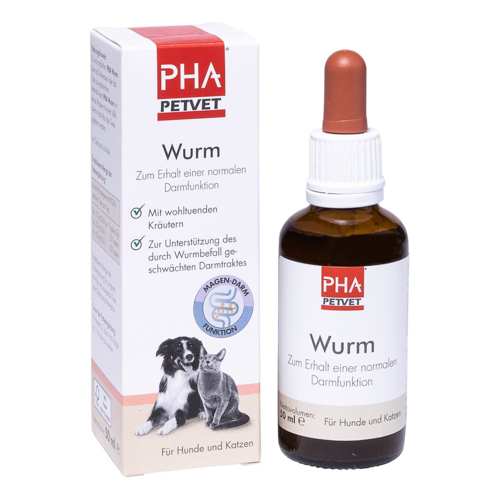 PHA Wurm für Hunde und Katzen 50 ml Tropfen