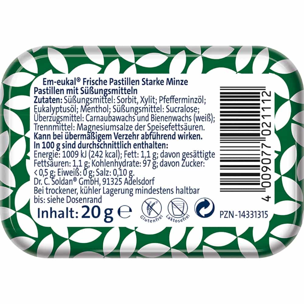 Em-eukal Frische Pastillen Starke Minze  20 g Pastillen