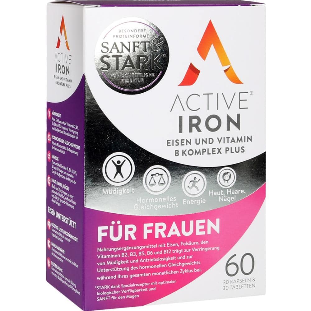 Active Iron Eisen und Vitamin B Komplex Plus FÜR FRAUEN 60 St Kombipackung