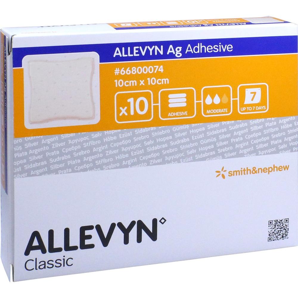 ALLEVYN Ag Adhesive 10x10 cm Wundverband 10 St Verband