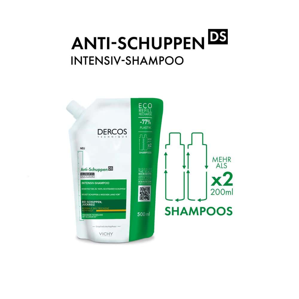 VICHY Dercos Anti-Schuppen trockene Kopfhaut Nachfüllpack  500 ml Shampoo