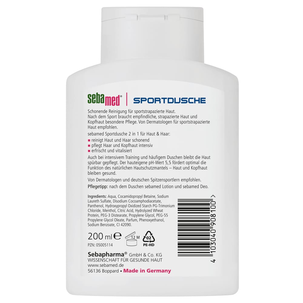 sebamed SPORTDUSCHE 2in1 für Haut & Haar 200 ml Duschgel