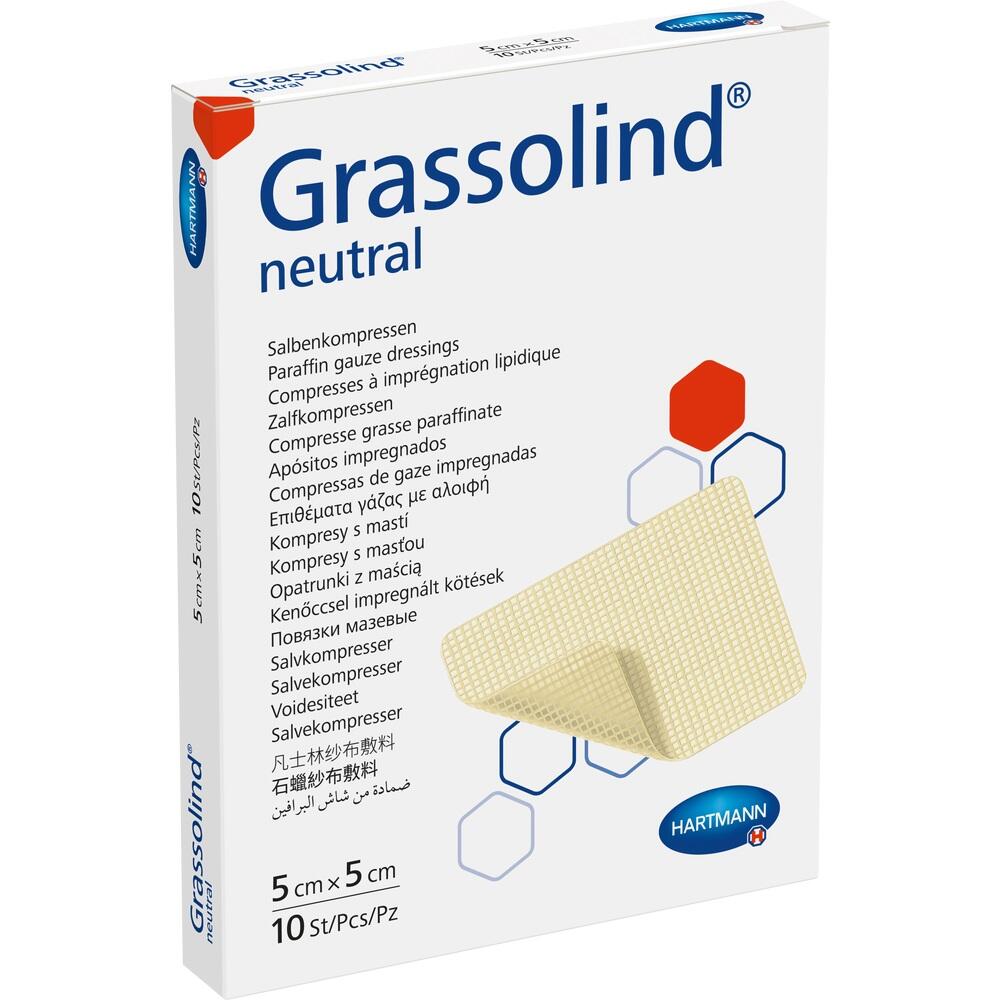 GRASSOLIND Salbenkompressen 5x5 cm steril 10 St Kompressen
