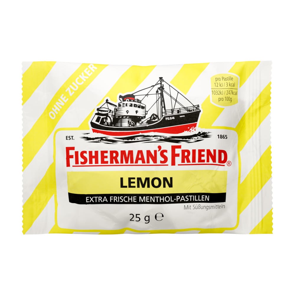 FISHERMANS FRIEND Lemon ohne Zucker Pastillen 25 g Pastillen