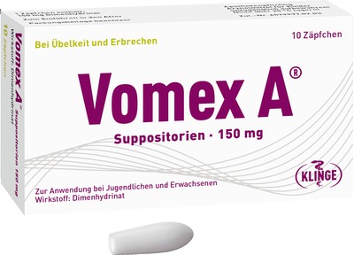 Vomex A 150mg - Bei Übelkeit und Erbrechen 10 St Suppositorien