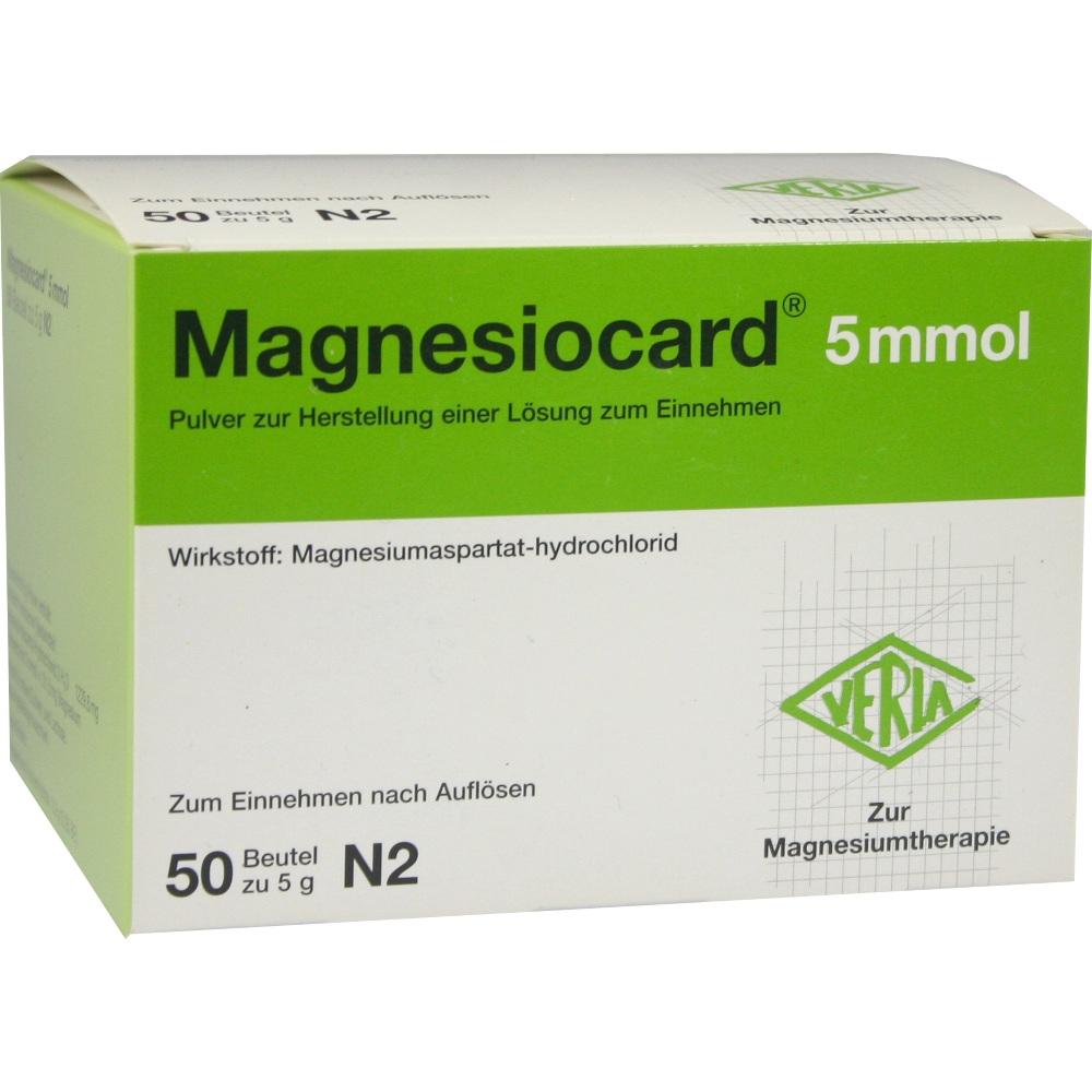 MAGNESIOCARD 5 mmol Plv.z.Her.e.Lsg.z.Einnehmen 50 St Pulver zur Herstellung einer Lösung zum Einnehmen