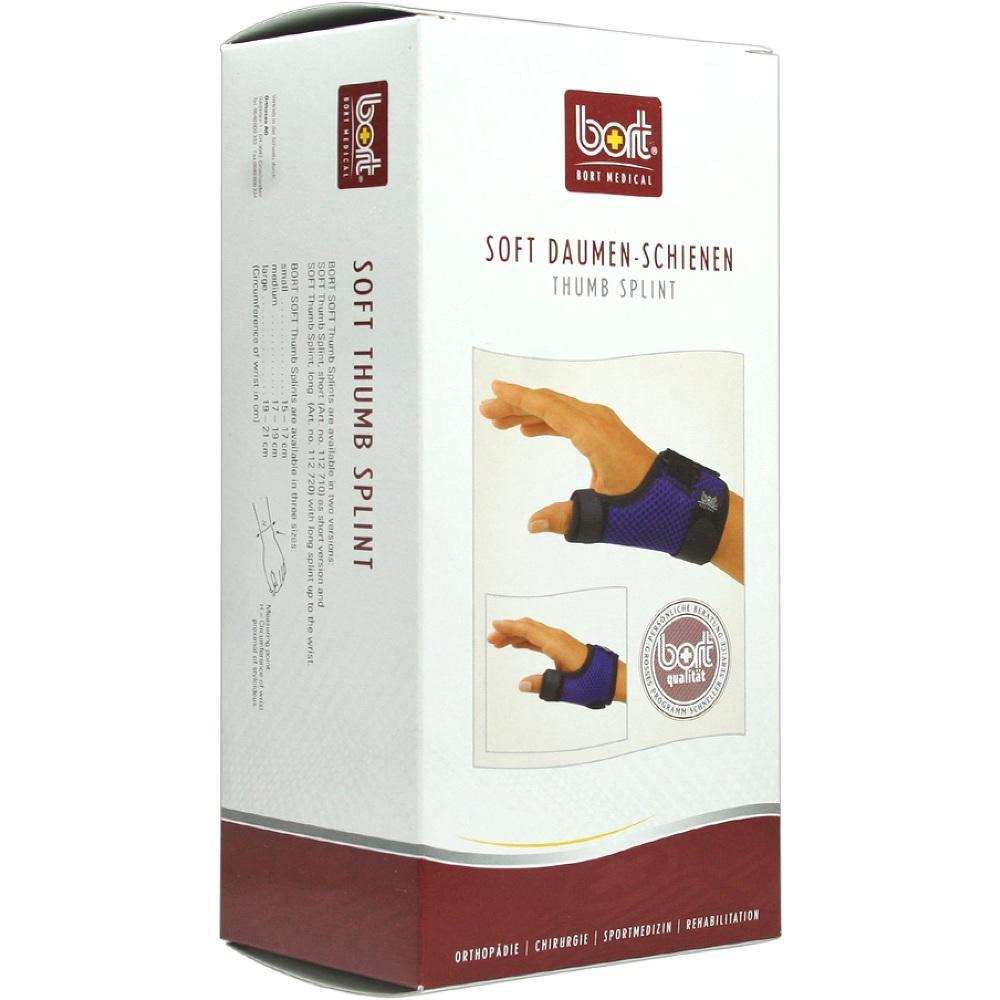 BORT Soft Daumenschiene kurz L blau 1 St