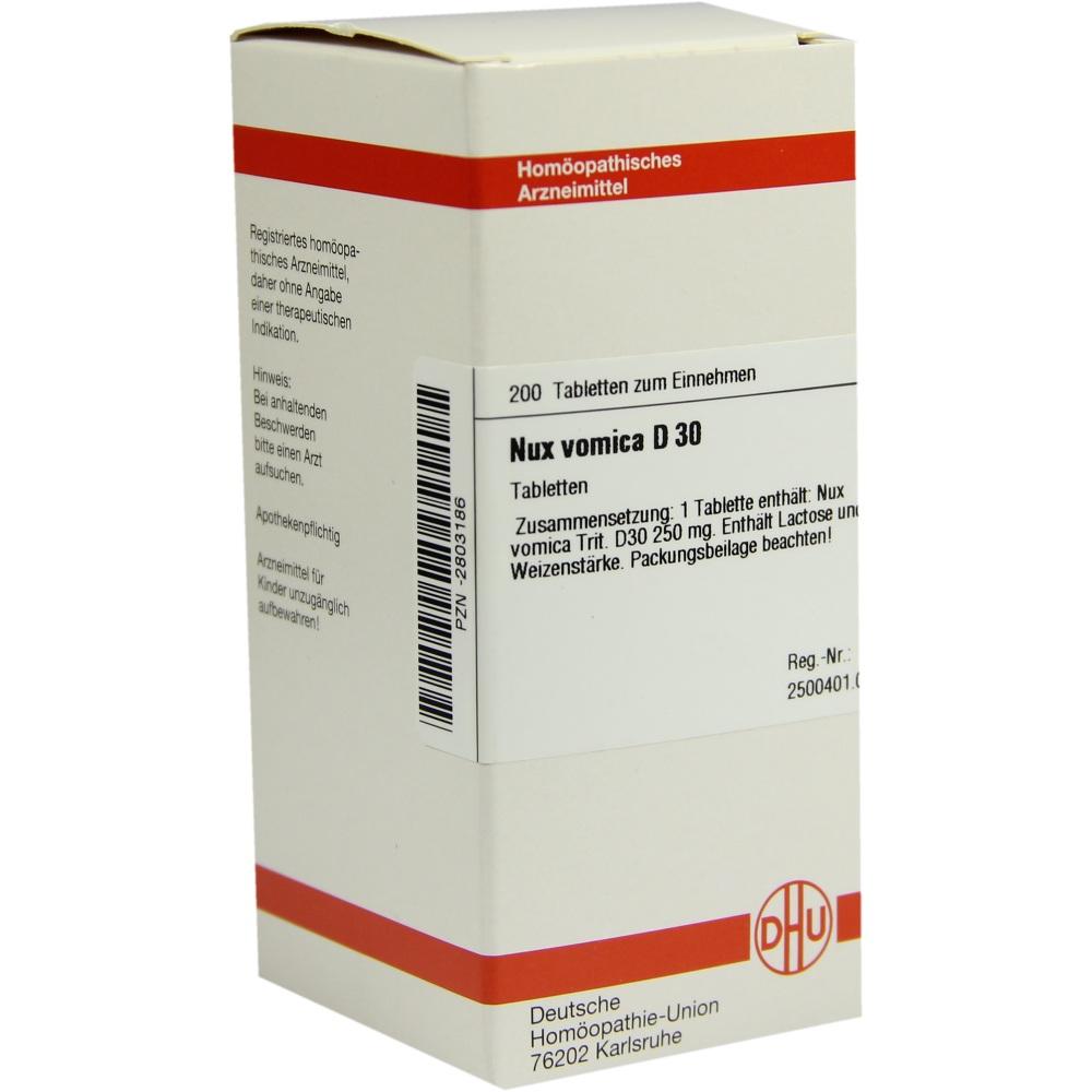 NUX VOMICA D 30 Tabletten 200 St Tabletten