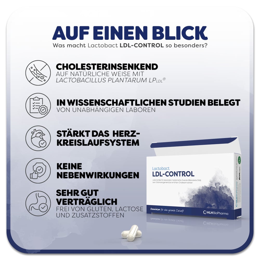 LACTOBACT LDL-Control magensaftresistente Kapseln 90 St Kapseln magensaftresistent