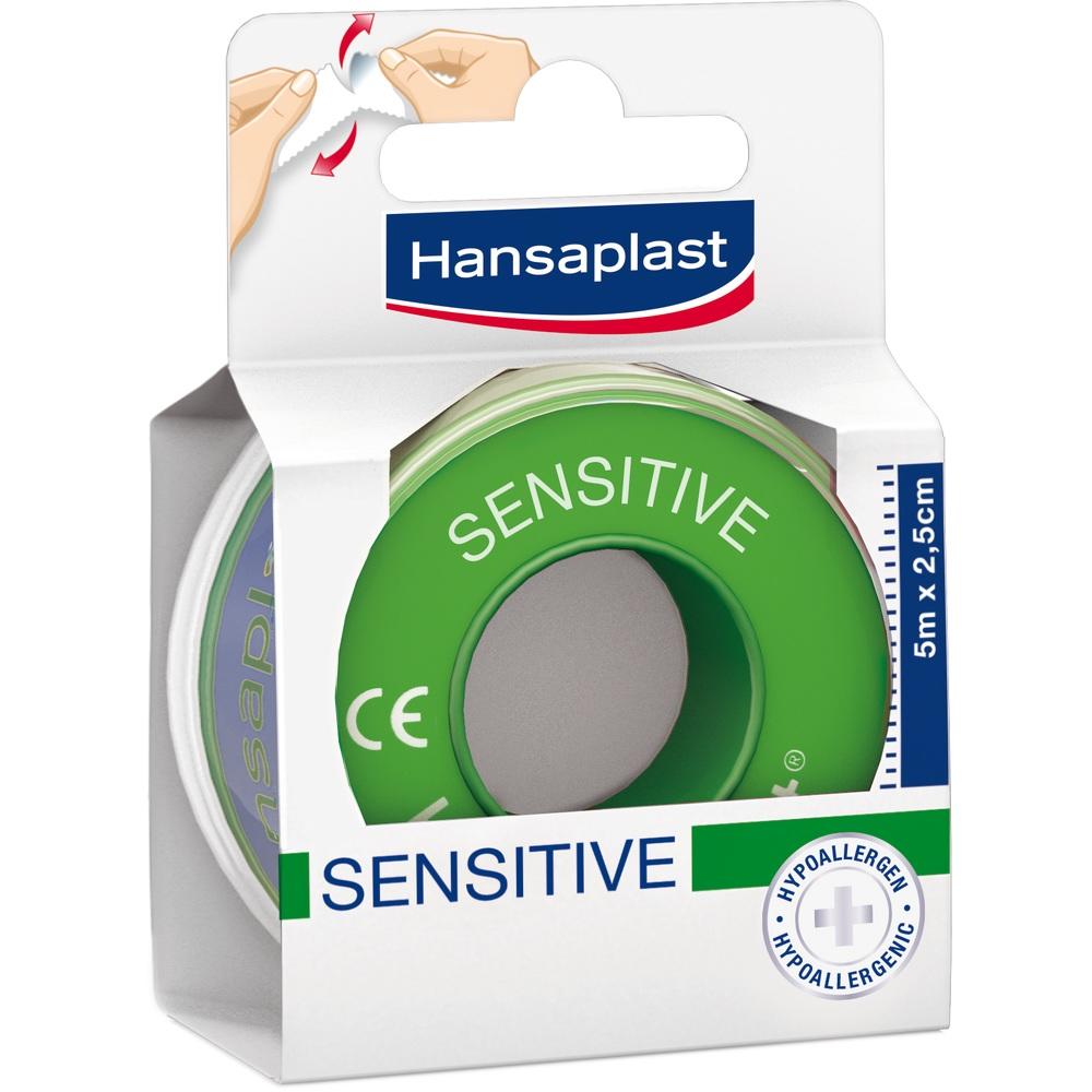 Hansaplast Sensitive 5m x 2,5cm 1 St Pflaster