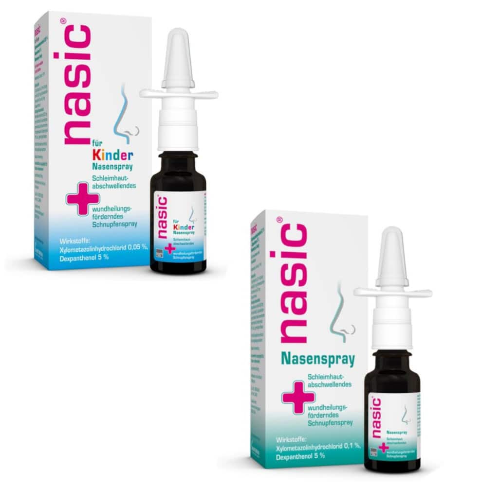 nasic Nasenspray Erwachsene und Schulkinder + Kinder Set 1 Sparset