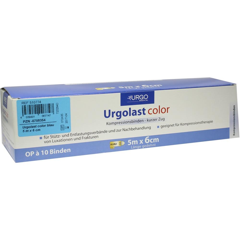 URGOLAST Color Binde 6 cmx5 m blau 10 St Binden