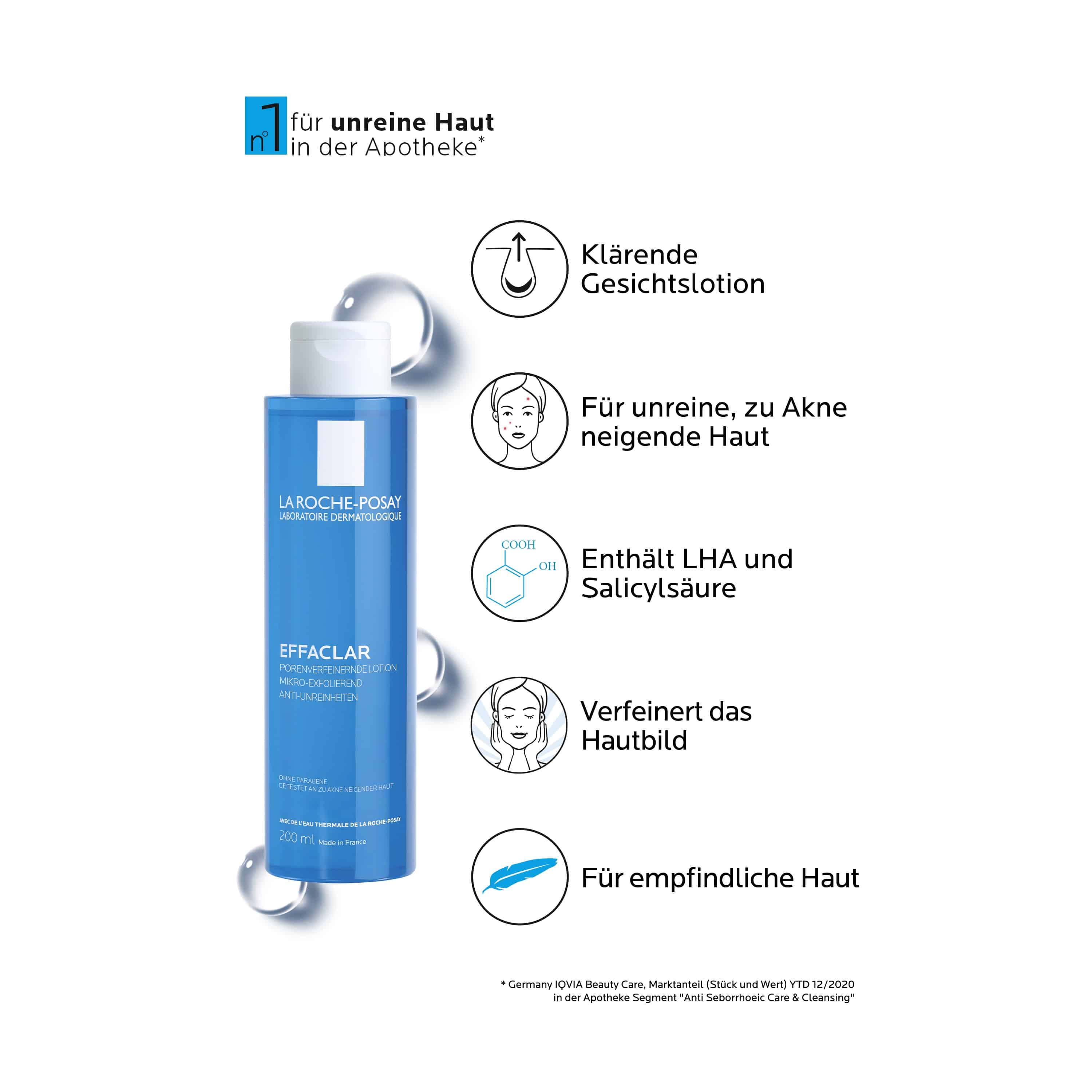 LA ROCHE-POSAY Effaclar porenverfeinernde Lotion 200 ml Lotion