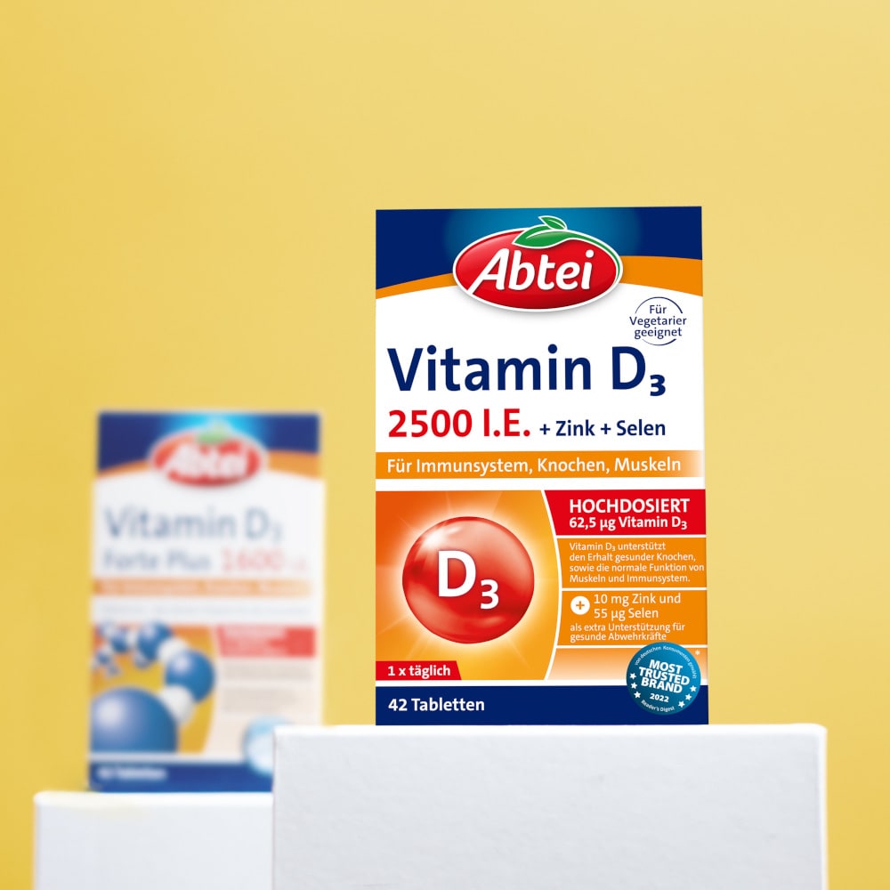 Abtei Vitamin D3 2500 I.E + Zink + Selen 42 St Tabletten