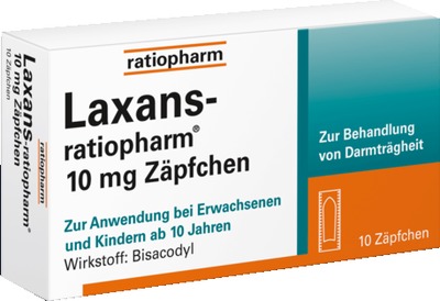 Laxans-ratiopharm 10mg Zäpfchen 10 St Suppositorien