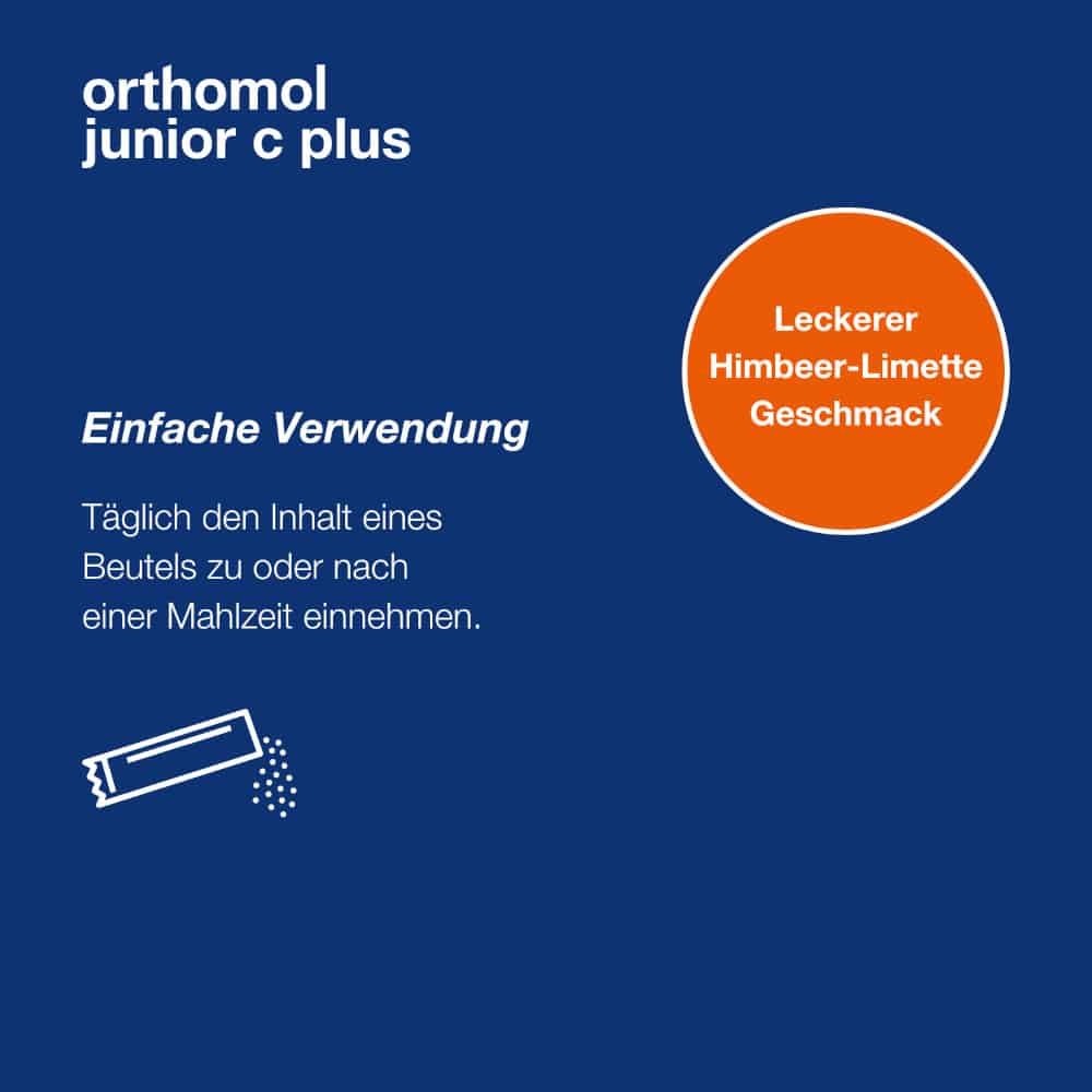 orthomol junior c plus Himbeer/Limette 30 St Granulat